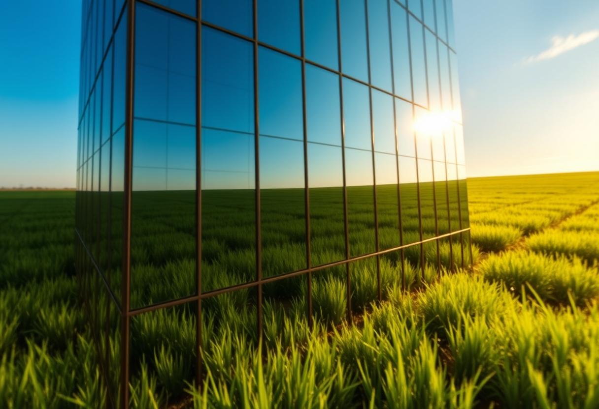 Agrarian Mirrors: Banking infrastructure meets the soil.