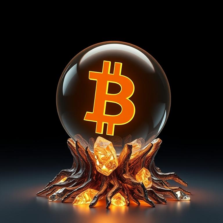 Bitcoin's core value encased, reflecting its capture as a securely held institutional asset.