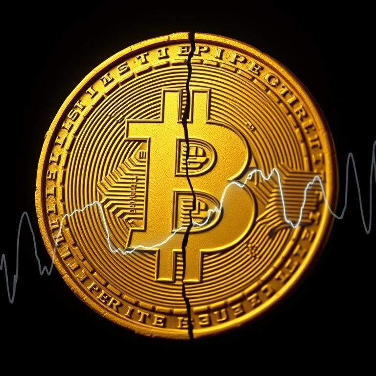 Bitcoin's identity tested; the digital gold narrative fractures under the pressure of leveraged asset dynamics.