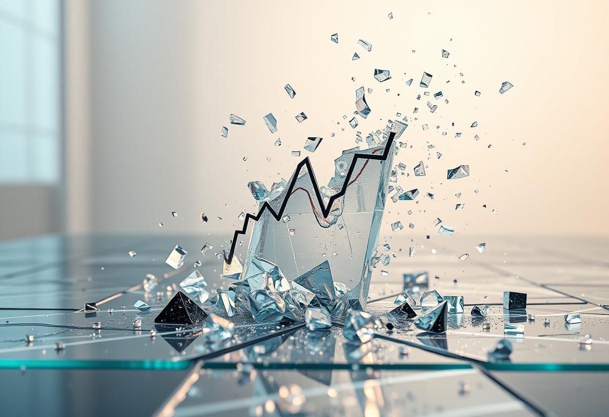 A swift market breakdown shatters confidence, shaking out weak hands.