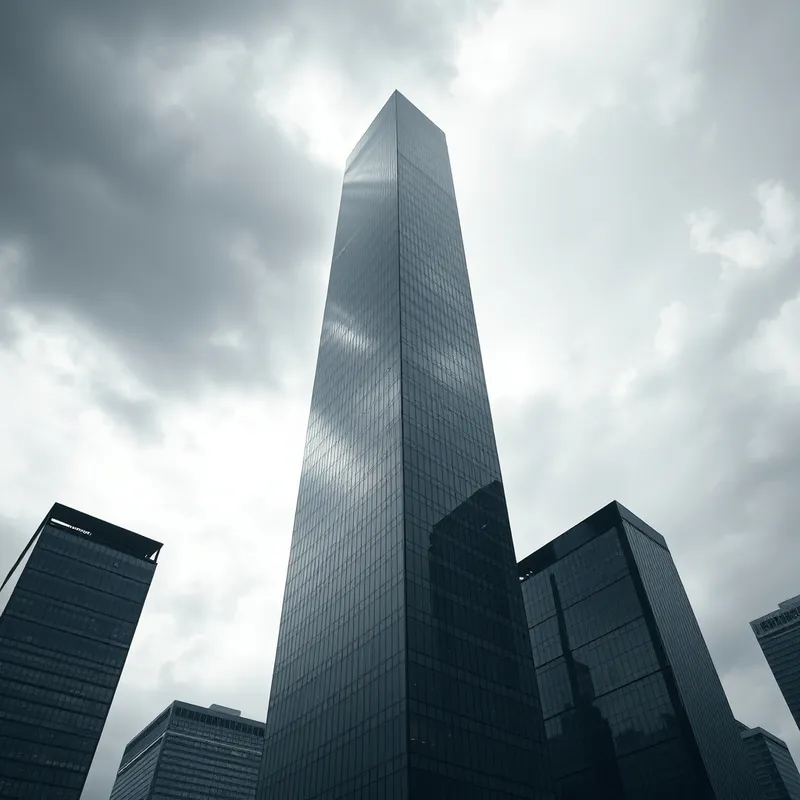 Colossal Monoliths: The towering illusion of unyielding market caps.