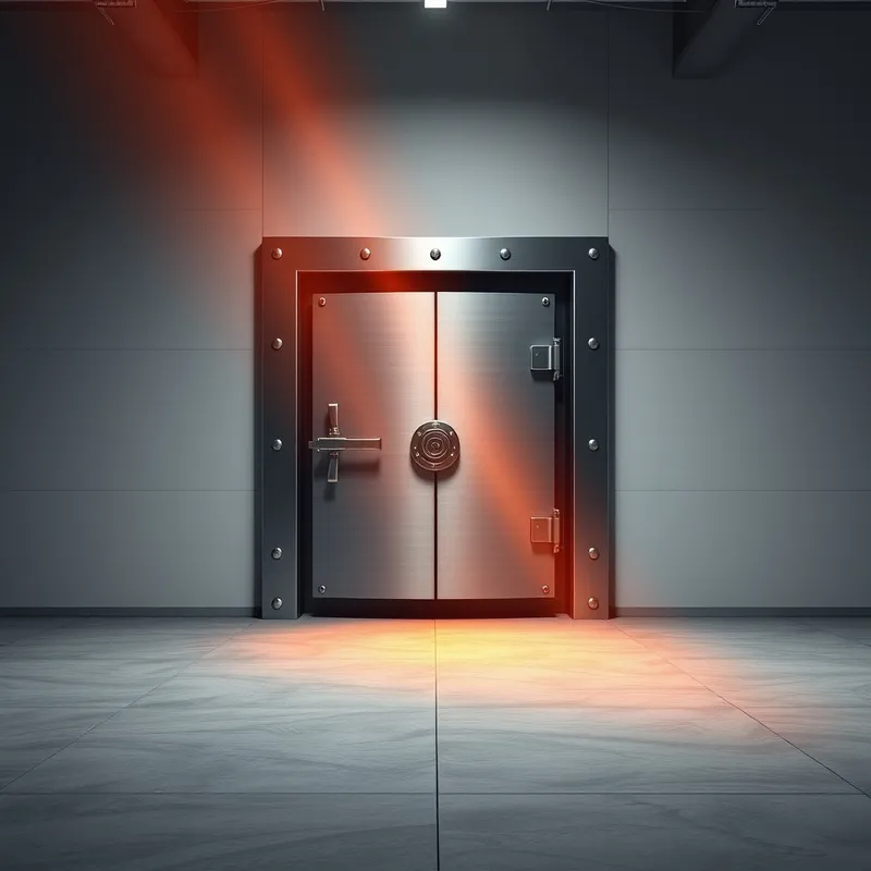 Vault doors opening to a selective treasury strategy.