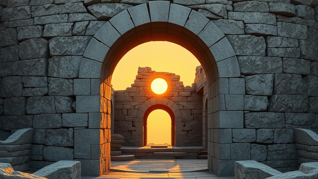 Cracked Support: Ancient foundations testing systemic limits.