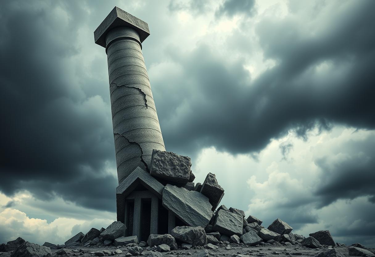 Critical support levels fracture under pressure, leaving recovery structures vulnerable.