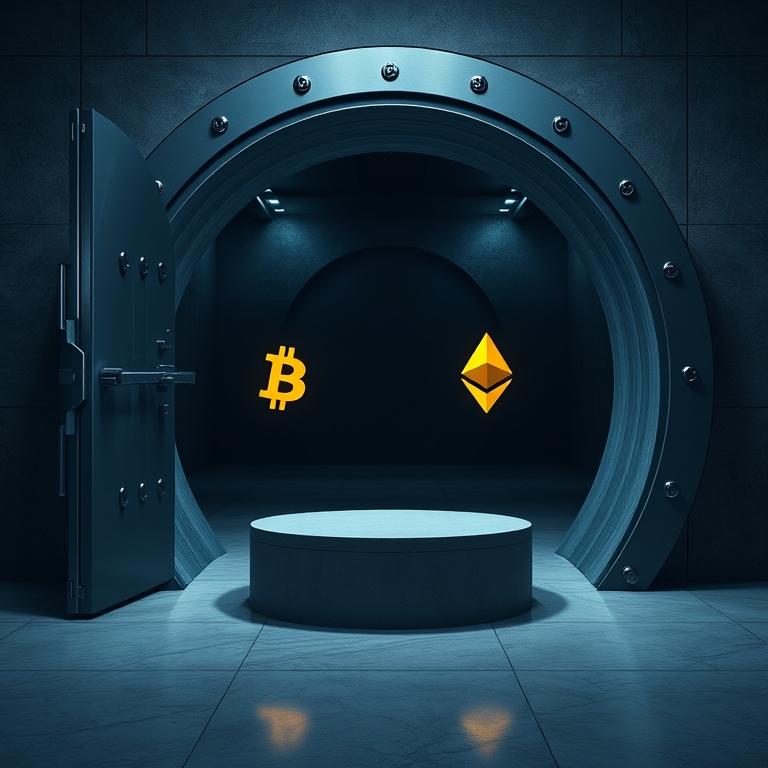 Treasury Illusion: Crypto reserves in an empty vault.