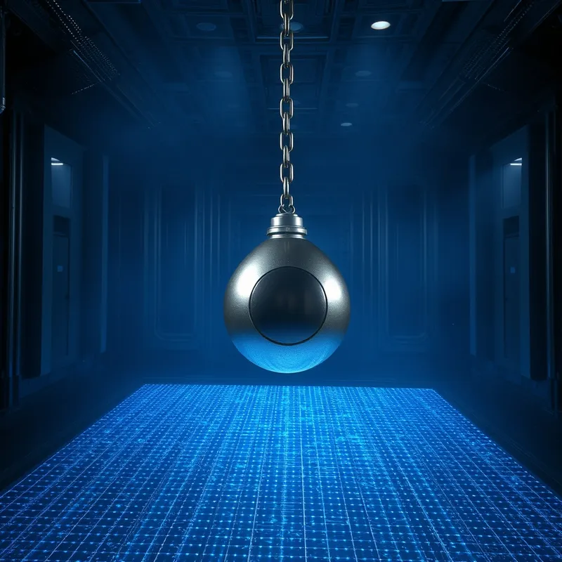 The Frozen Pendulum: Validator momentum awaiting consensus.