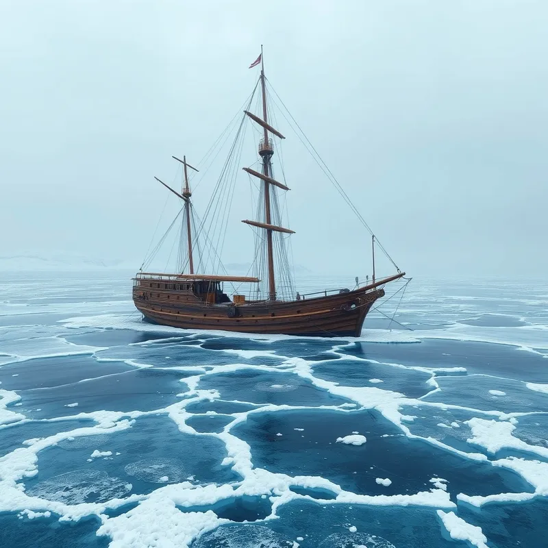 The Frozen Supply: Absolute stillness in stagnant waters.