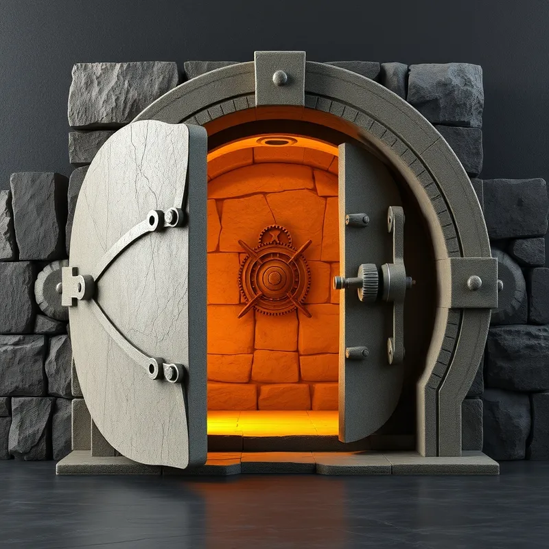 The Locked Treasury: Governance guards the vault.