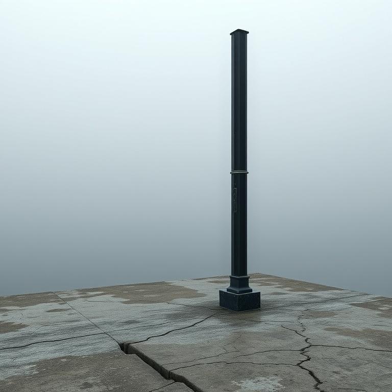 Isolated support pillars awaiting structural confirmation.