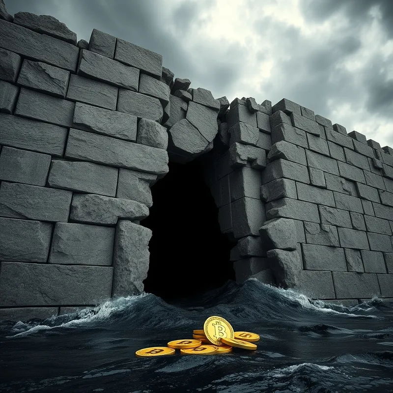 Wall of Sand: The collapse of leveraged support.