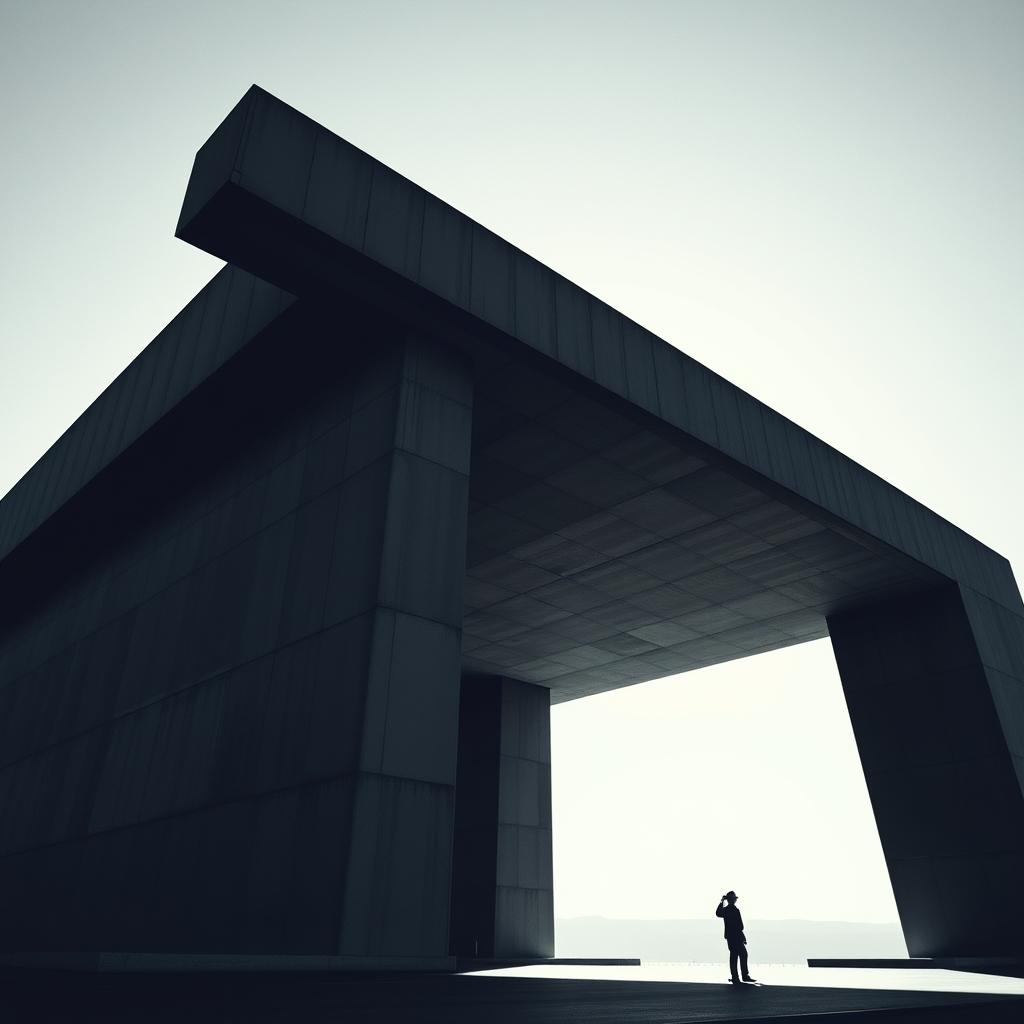 ▲ Monolithic structural geometry framing extreme downside variance limits.