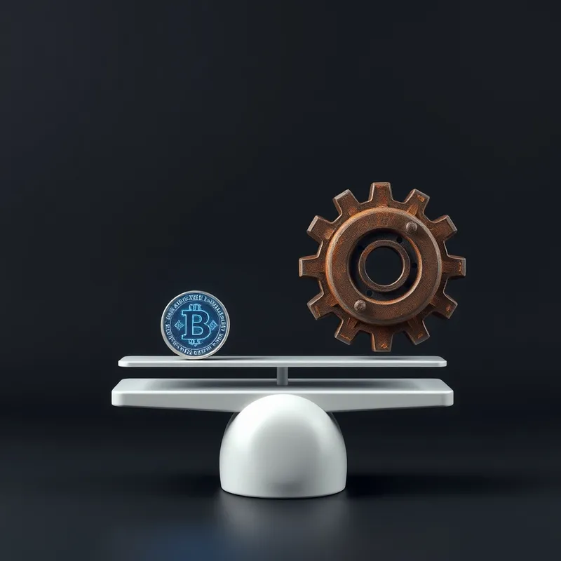Imbalanced Scales: Paper tokens outweighing industrial reality.