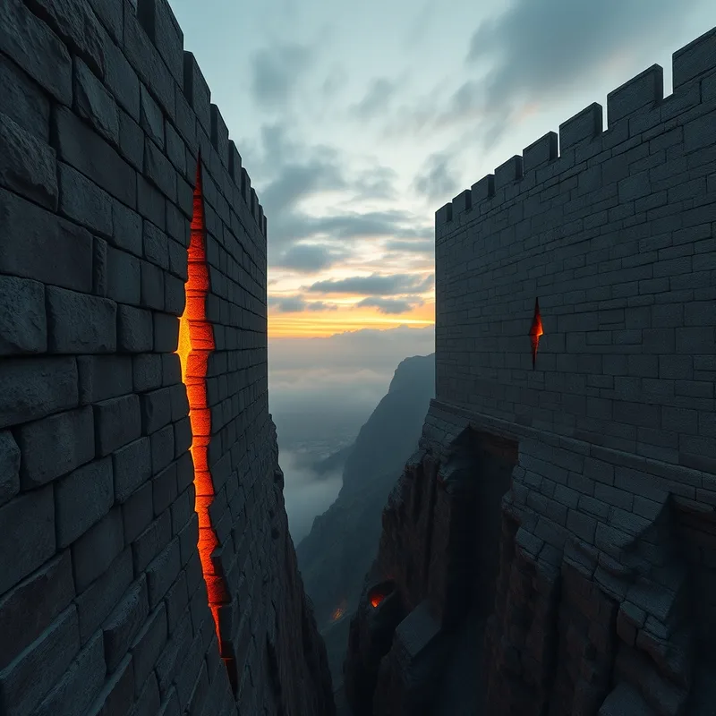Structural Fissures: The fragile wall of leveraged collateral.