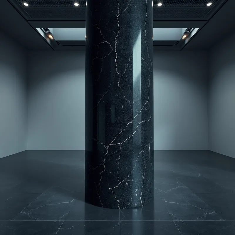 Structural Fissures: The single pillar of support cracks.
