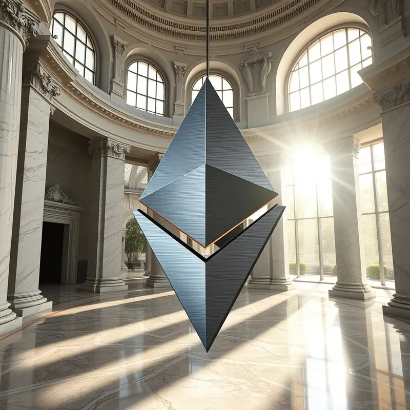 Titanium vs. Marble: Decentralized code occupying institutional space.
