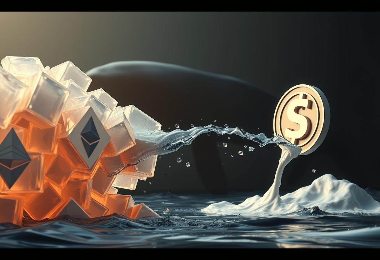 Whale-scale rebalancing on Binance sees significant Ethereum inflows countered by massive stablecoin outflows.